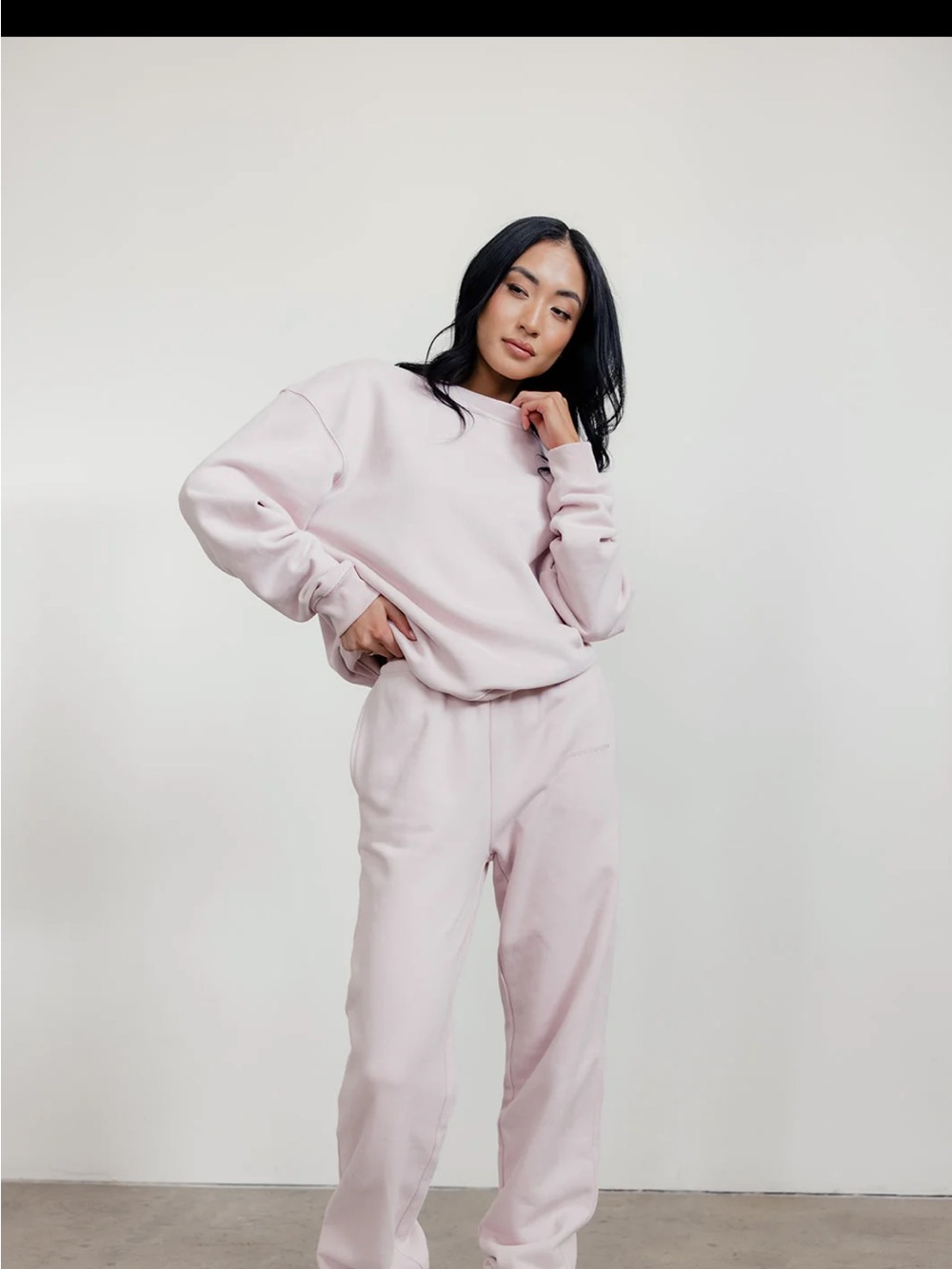 Women's Soft Light Pink Joggers with Matching Sweatshirt